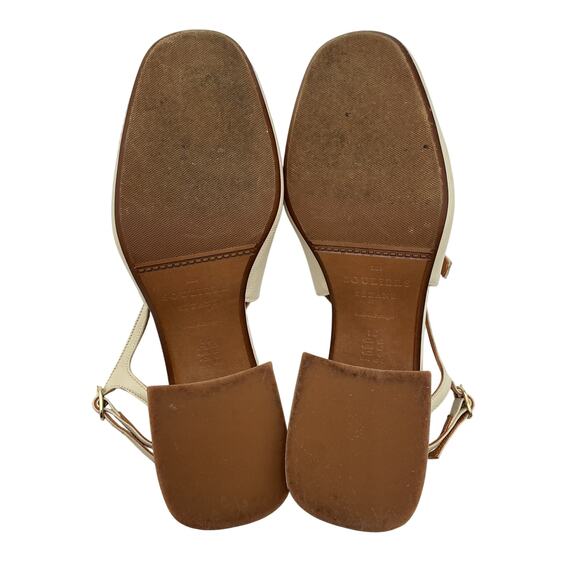 Sézane 'Paula' Beige Leather Babies Size 6 - Picture 6 of 6